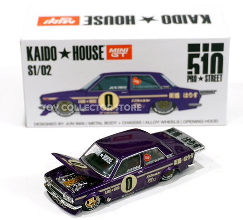 Mini GT X Kaido House 1:64 Scale 1971 Datsun 510 OG Purple Diecast KHMG002
